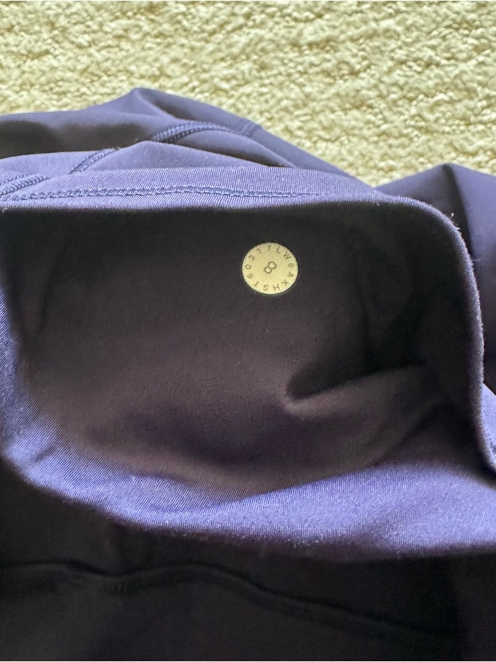 Lululemon Fast and Free Crop Dark Purple Leggings Size 8 - Picture 5 of 5